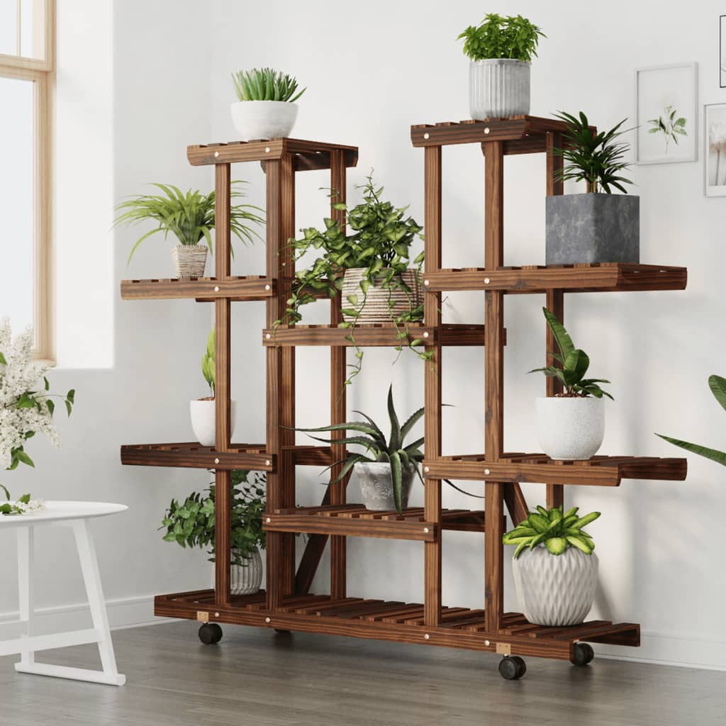8720845755454_g_en_hd_1 vidaXL Flower Stand with Wheels 110x25x115 cm Solid Wood Fir - Image 3
