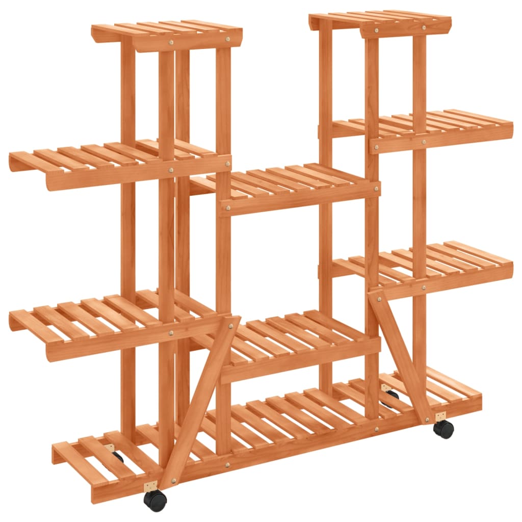 8720845755461_a_en_hd_1 vidaXL Flower Stand with Wheels 110x25x115 cm Solid Wood Fir - Image 2