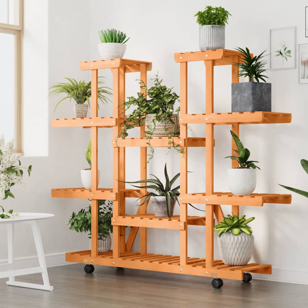 8720845755461_g_en_hd_1 vidaXL Flower Stand with Wheels 110x25x115 cm Solid Wood Fir - Image 3