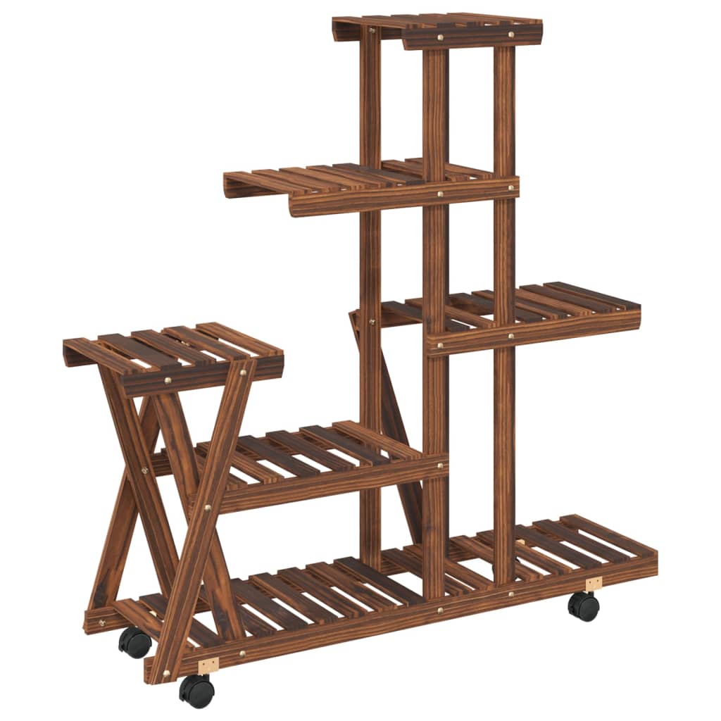 8720845755676_g_en_hd_4 vidaXL Flower Stand with Wheels 95x25x101 cm Solid Wood Fir - Image 6