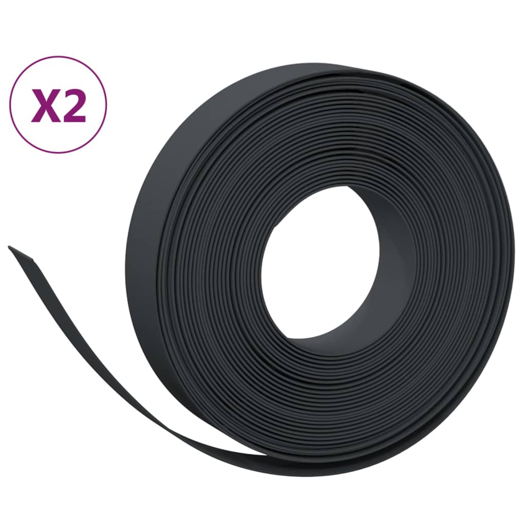 8720845758110_a_en_hd_1 vidaXL Garden Edgings 2 pcs Black 10 m 10 cm Polyethylene - Image 2