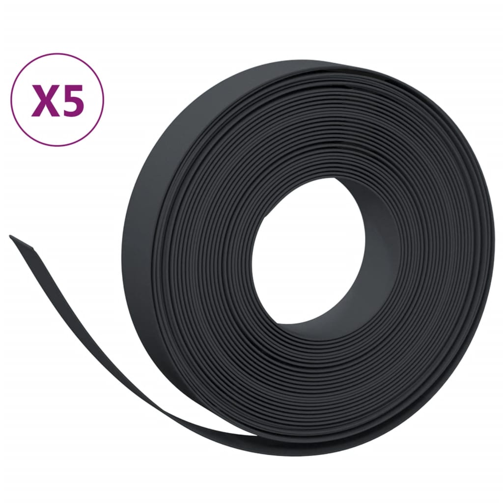 8720845758141_a_en_hd_1 vidaXL Garden Edgings 5 pcs Black 10 m 10 cm Polyethylene - Image 2