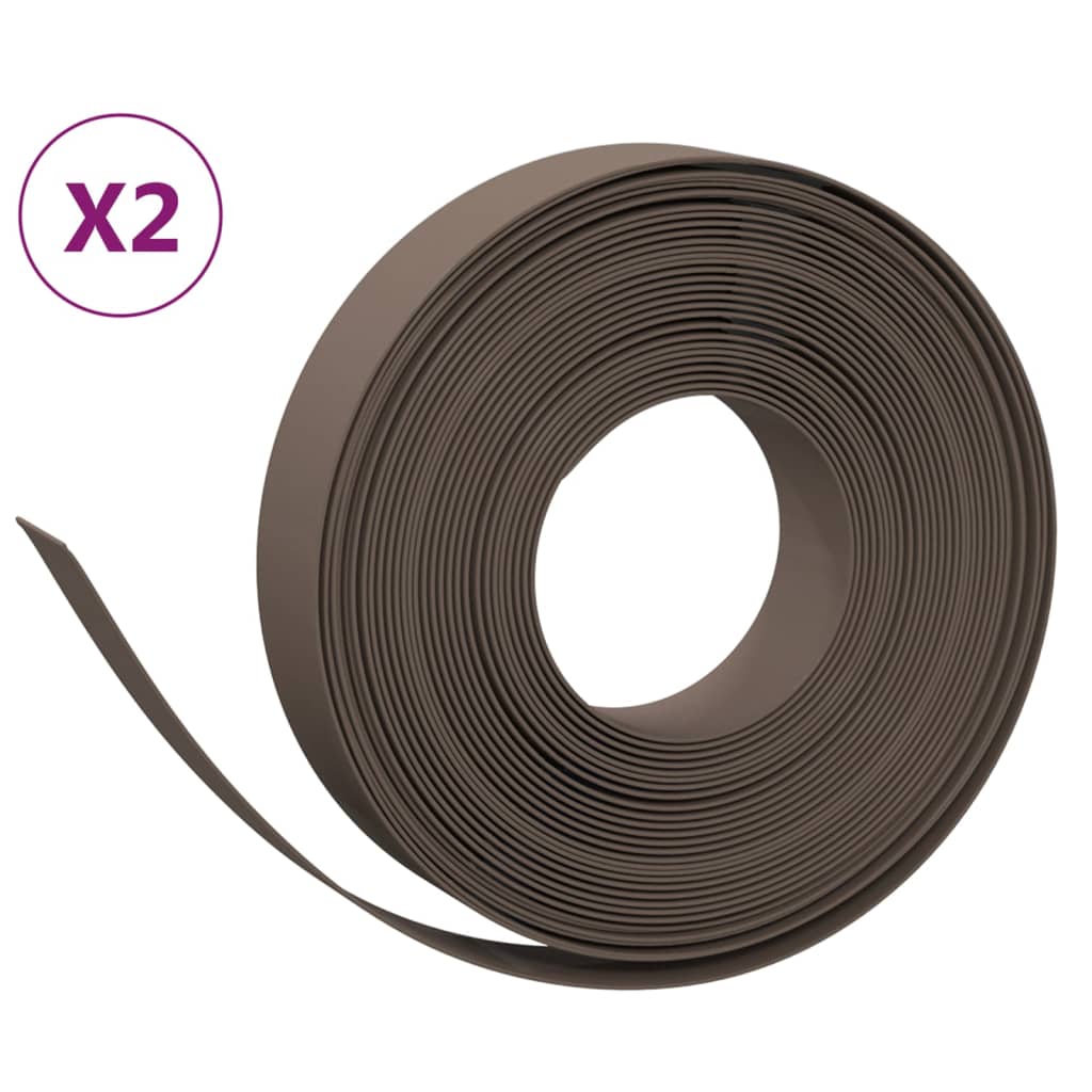 8720845758158_a_en_hd_1 vidaXL Garden Edgings 2 pcs Brown 10 m 10 cm Polyethylene - Image 2