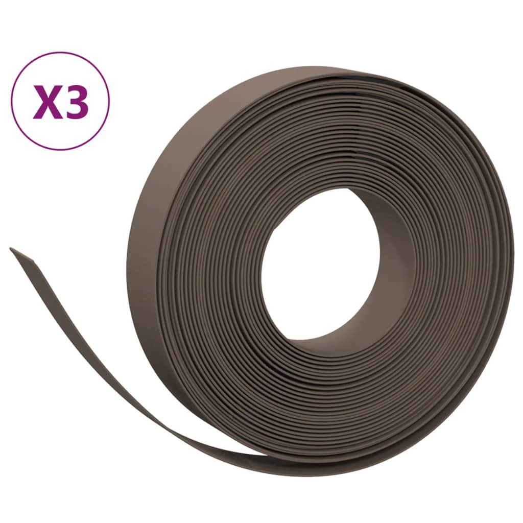 8720845758165_a_en_hd_1 vidaXL Garden Edgings 3 pcs Brown 10 m 10 cm Polyethylene - Image 2