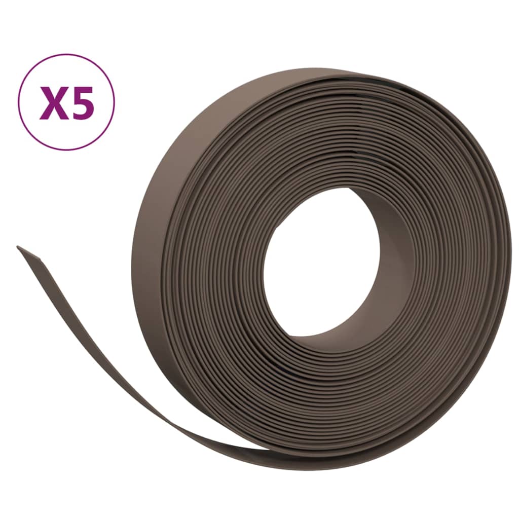8720845758189_a_en_hd_1 vidaXL Garden Edgings 5 pcs Brown 10 m 10 cm Polyethylene - Image 2