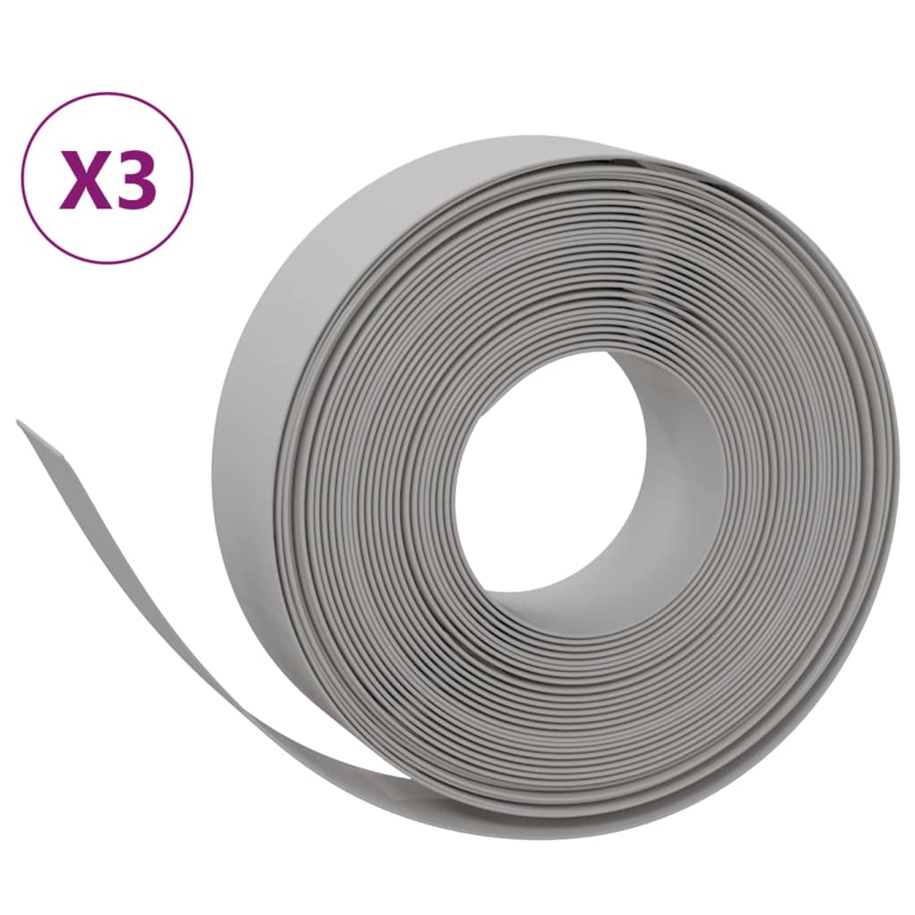 8720845758202_a_en_hd_1 vidaXL Garden Edgings 3 pcs Grey 10 m 15 cm Polyethylene - Image 2