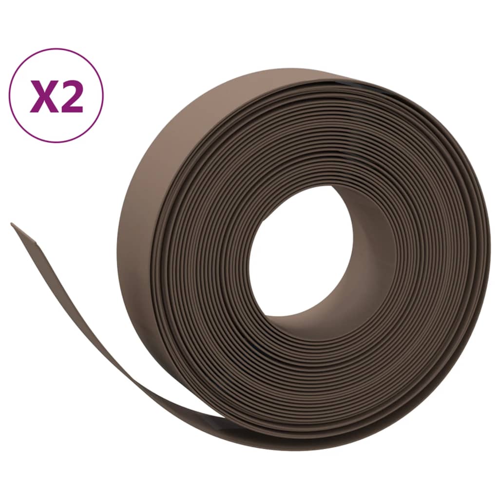 8720845758271_a_en_hd_1 vidaXL Garden Edgings 2 pcs Brown 10 m 15 cm Polyethylene - Image 2