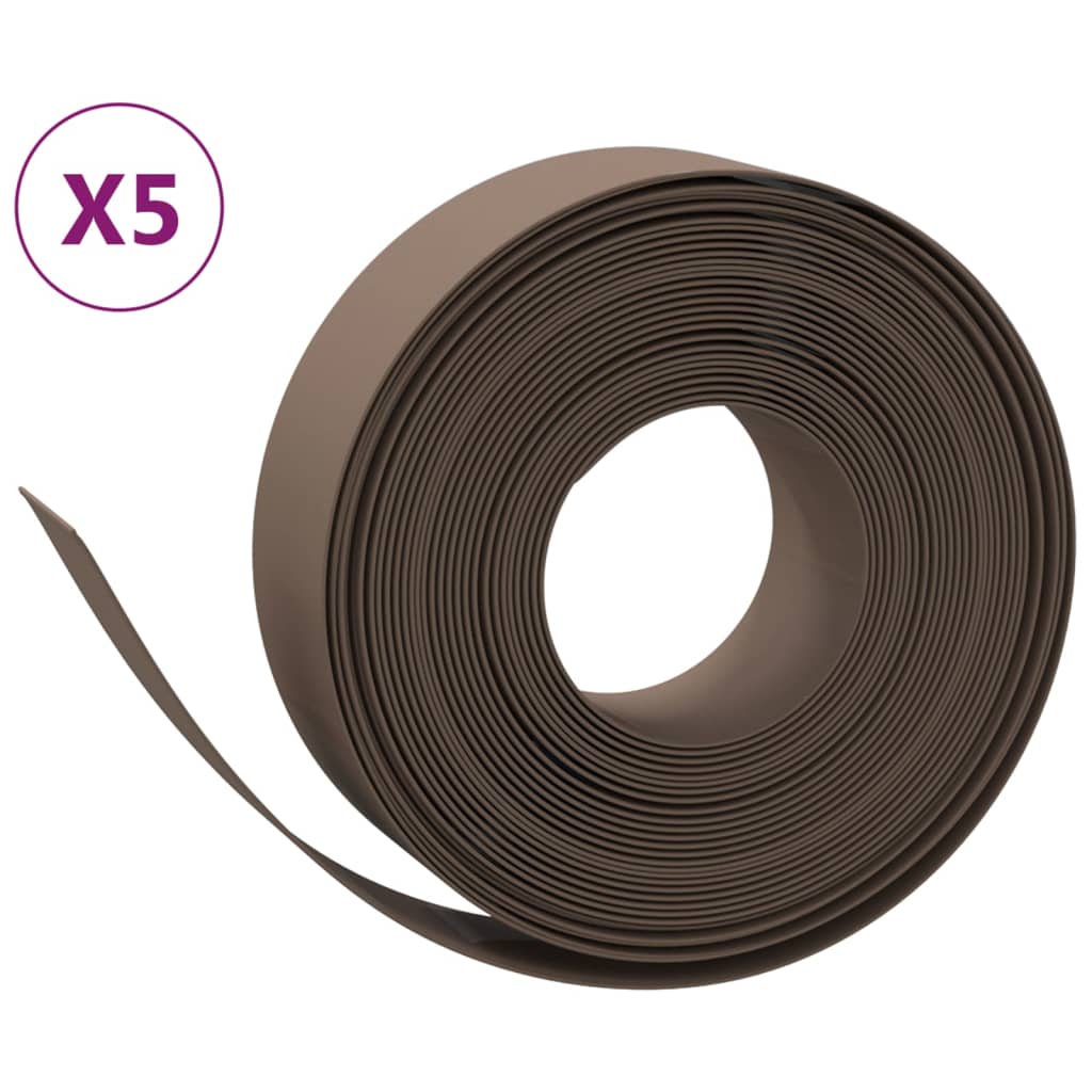 8720845758301_a_en_hd_1 vidaXL Garden Edgings 5 pcs Brown 10 m 15 cm Polyethylene - Image 2