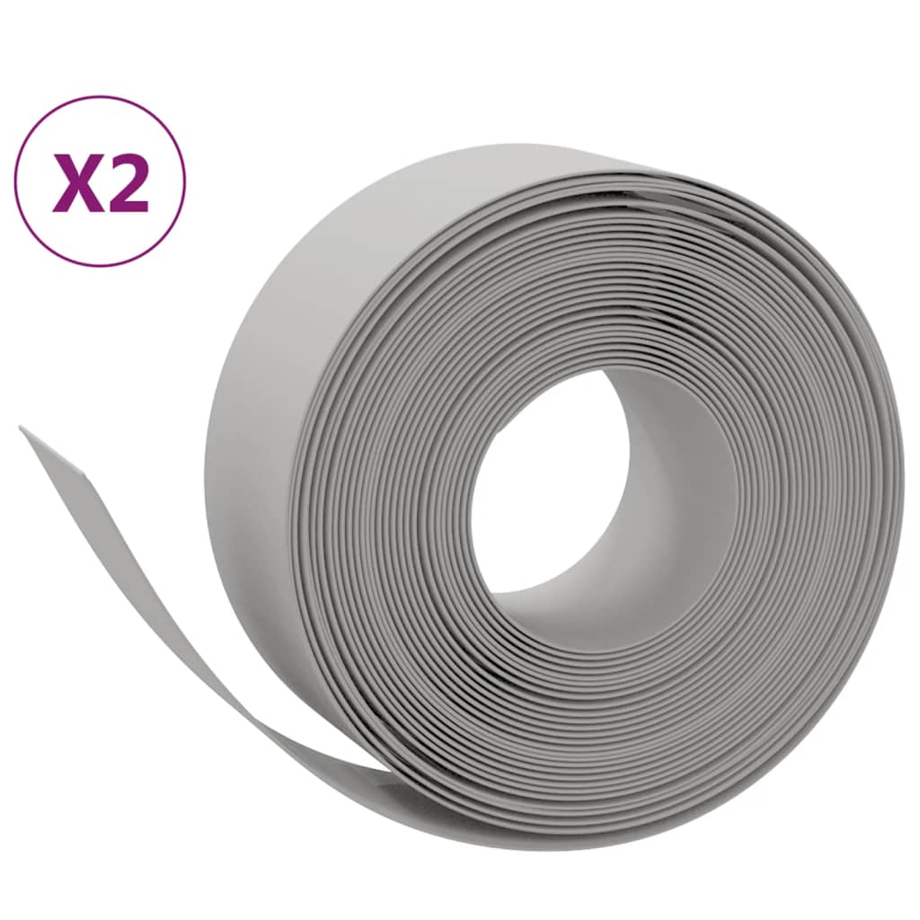 8720845758318_a_en_hd_1 vidaXL Garden Edgings 2 pcs Grey 10 m 20 cm Polyethylene - Image 2