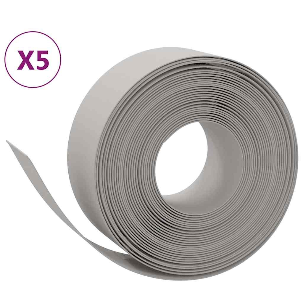 8720845758349_a_en_hd_1 vidaXL Garden Edgings 5 pcs Grey 10 m 20 cm Polyethylene - Image 2