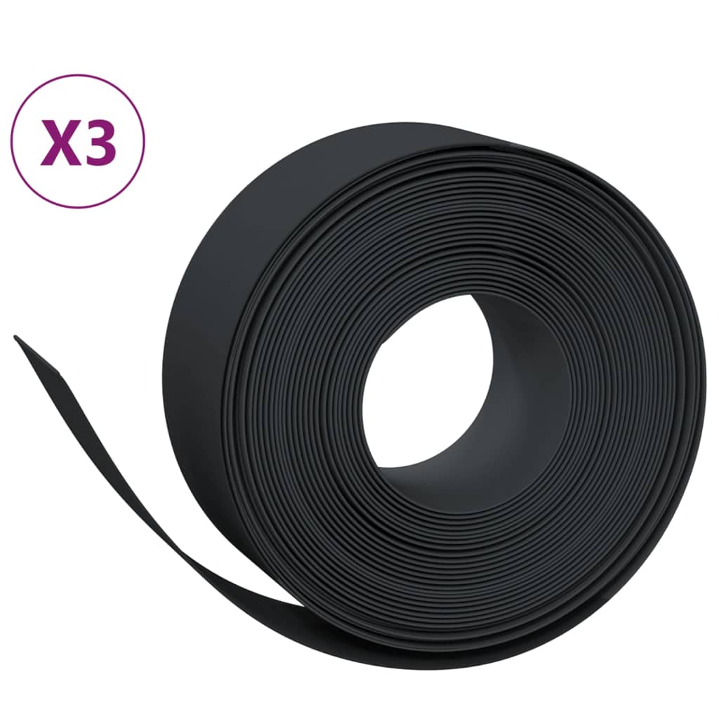 8720845758363_a_en_hd_1 vidaXL Garden Edgings 3 pcs Black 10 m 20 cm Polyethylene - Image 2