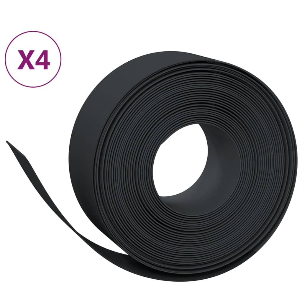 8720845758370_a_en_hd_1 vidaXL Garden Edgings 4 pcs Black 10 m 20 cm Polyethylene - Image 2