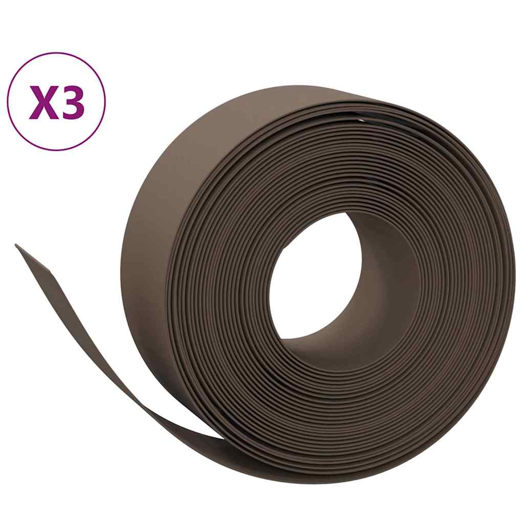 8720845758400_a_en_hd_1 vidaXL Garden Edgings 3 pcs Brown 10 m 20 cm Polyethylene - Image 2