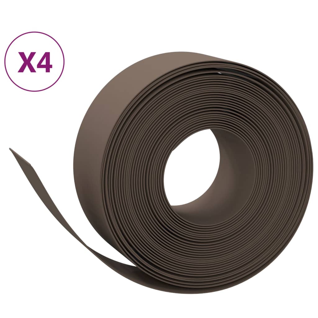 8720845758417_a_en_hd_1 vidaXL Garden Edgings 4 pcs Brown 10 m 20 cm Polyethylene - Image 2