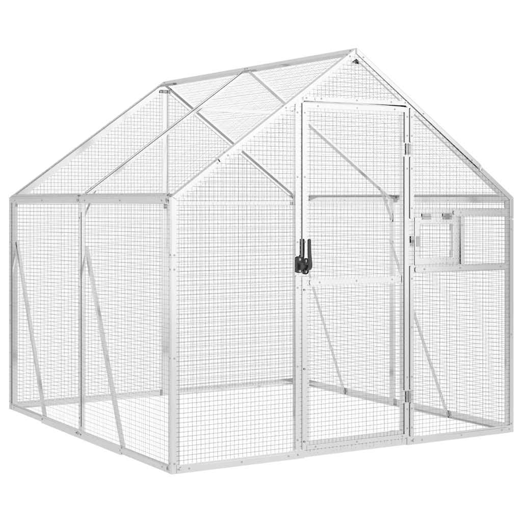 8720845758431_a_en_hd_1 vidaXL Aviary Silver 1.79x2x1.85 m Aluminium - Image 2