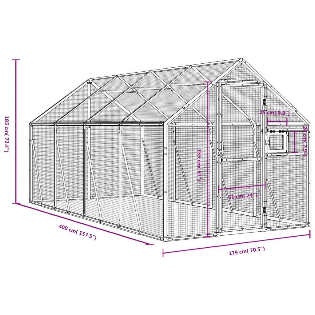 8720845758516_g_en_hd_5 vidaXL Aviary Anthracite 1.79x4x1.85 m Aluminium - Image 7