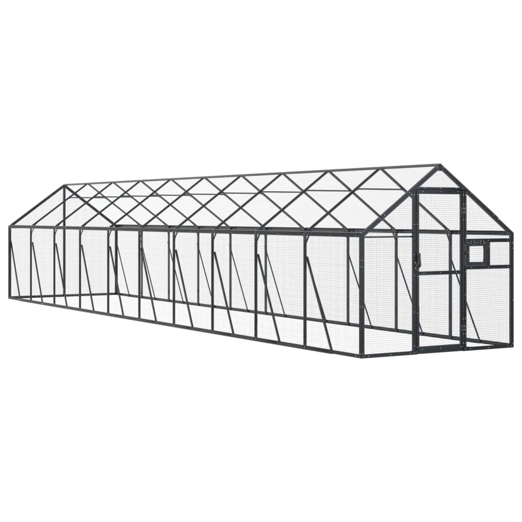 8720845758547_a_en_hd_1 vidaXL Aviary Anthracite 1.79x10x1.85 m Aluminium - Image 2