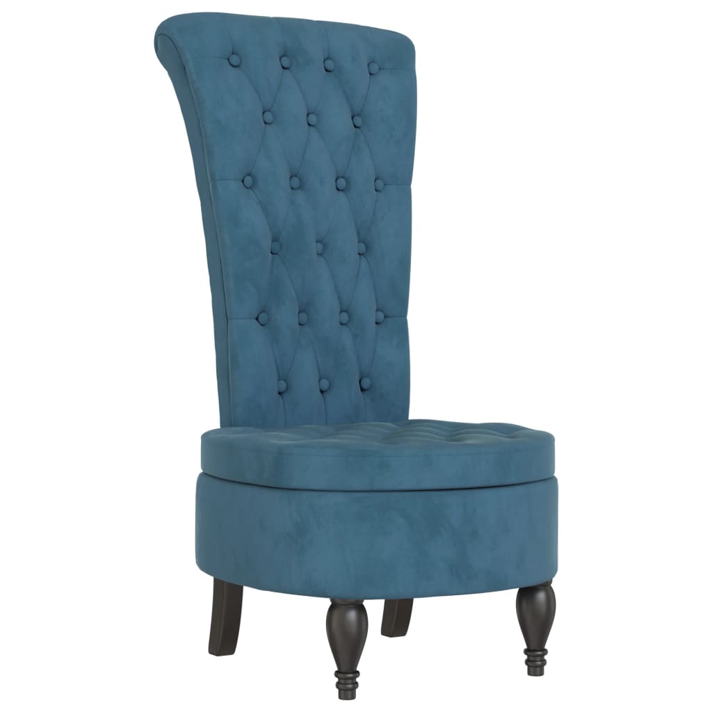 8720845759216_a_en_hd_1 vidaXL High Back Chair Blue Velvet Button Design - Image 2
