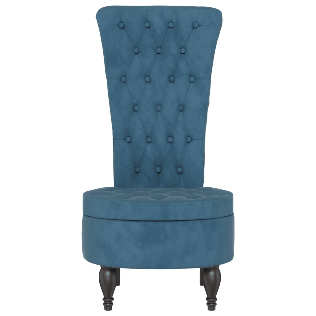 8720845759216_g_en_hd_1 vidaXL High Back Chair Blue Velvet Button Design - Image 3