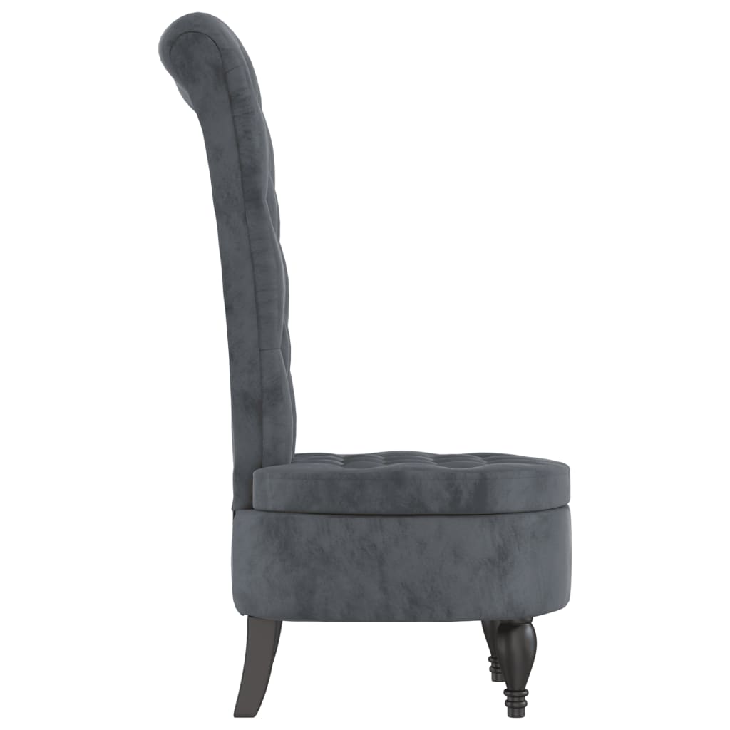 8720845759230_g_en_hd_2 vidaXL High Back Chair Dark Grey Velvet Button Design - Image 4