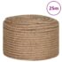 vidaXL Jute Rope 25 m Long 10 mm Thick - Image 2