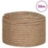 vidaXL Jute Rope 50 m Long 10 mm Thick - Image 2