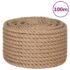 vidaXL Jute Rope 100 m Long 16 mm Thick - Image 2