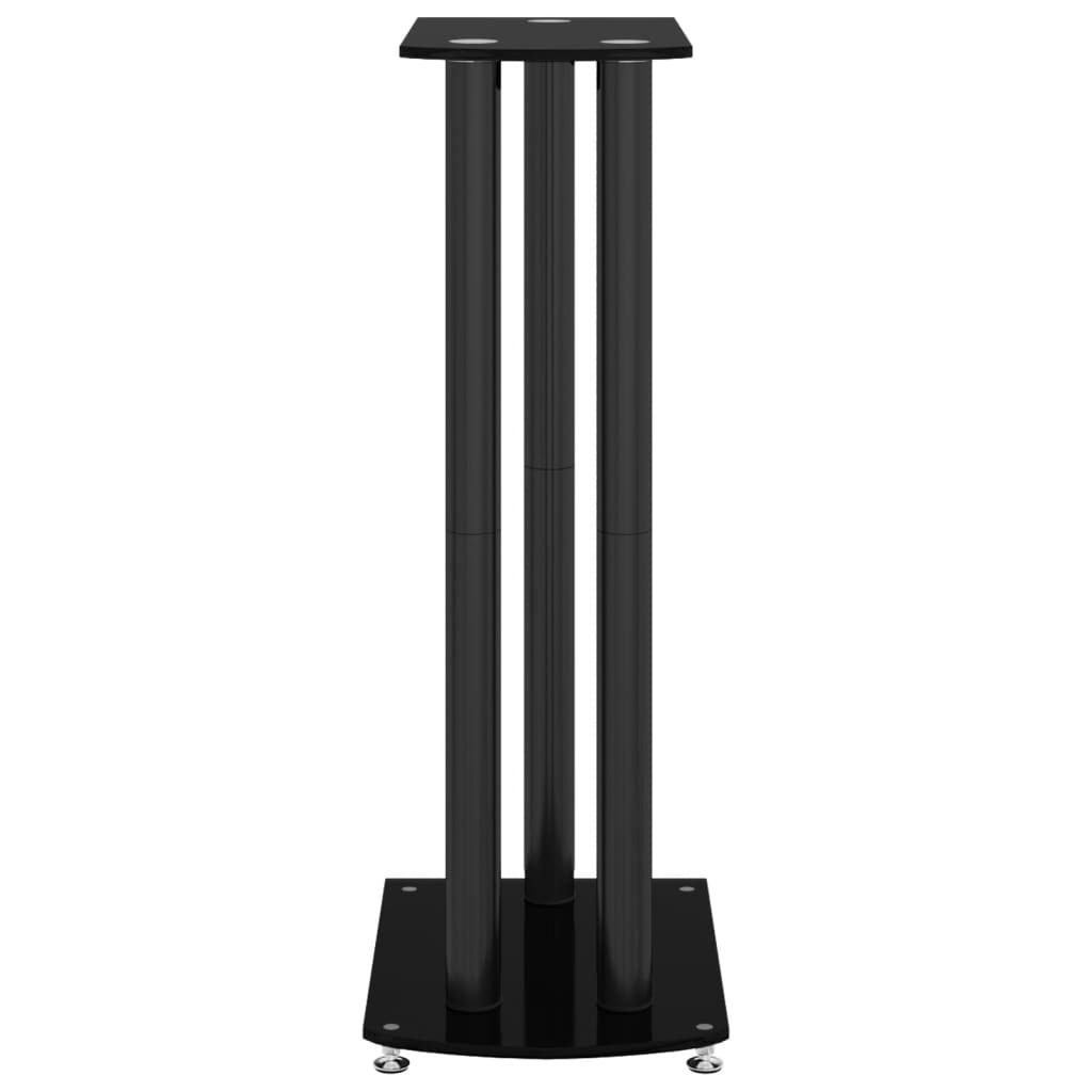 8720845762742_g_en_hd_4 vidaXL Speaker Stands 2 pcs Black Tempered Glass 3 Pillars Design - Image 6