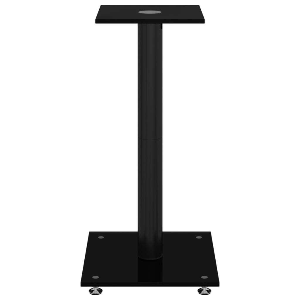 8720845762780_g_en_hd_2 vidaXL Speaker Stands 2 pcs Black Tempered Glass 1 Pillar Design - Image 4