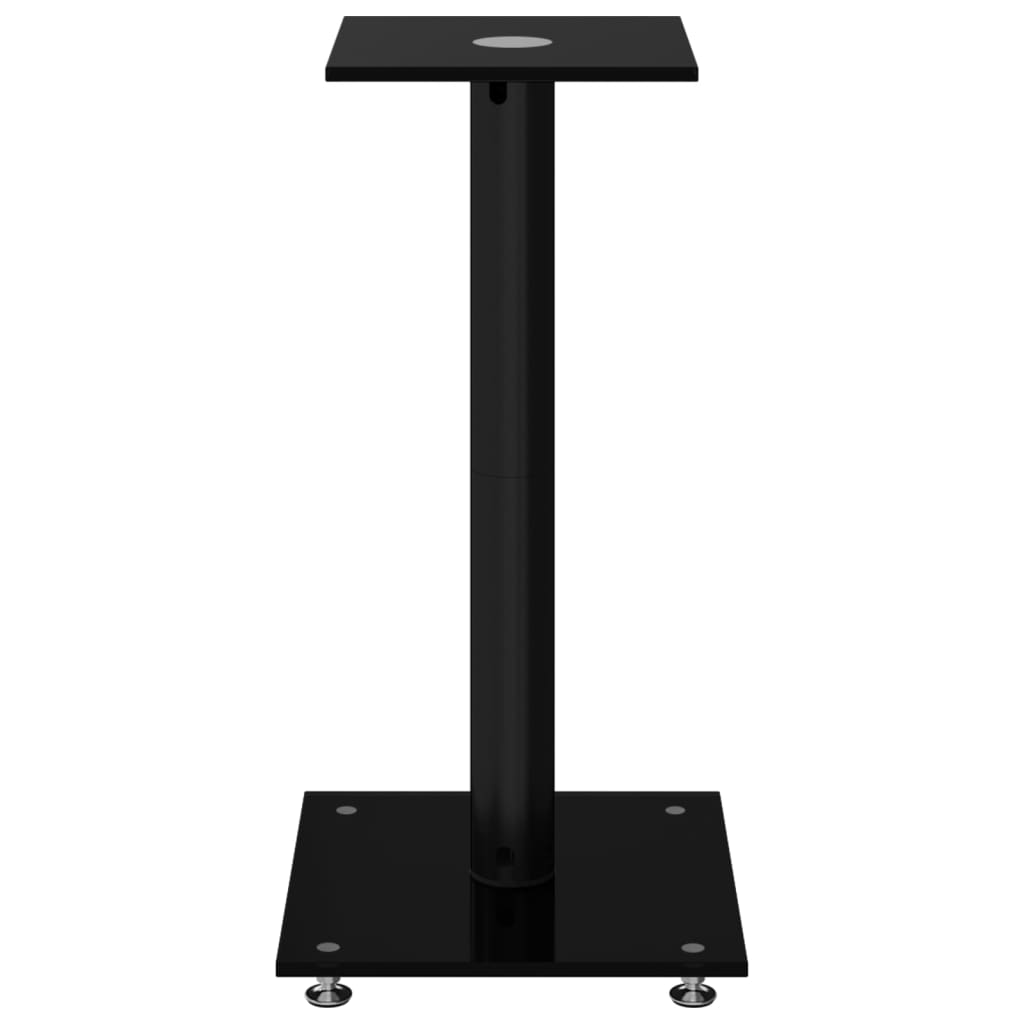 8720845762780_g_en_hd_3 vidaXL Speaker Stands 2 pcs Black Tempered Glass 1 Pillar Design - Image 5
