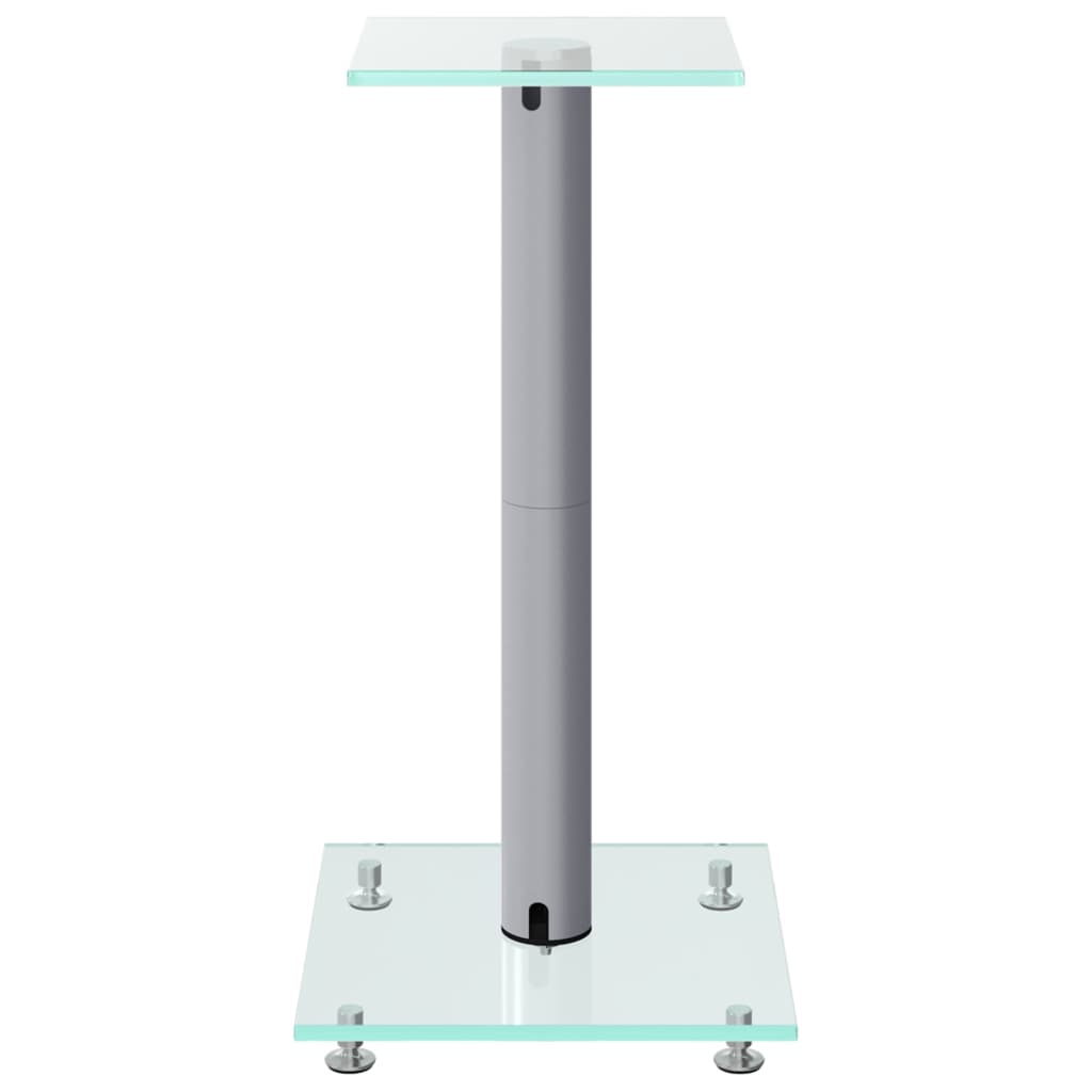 8720845762797_g_en_hd_3 vidaXL Speaker Stands 2 pcs Silver Tempered Glass 1 Pillar Design - Image 5