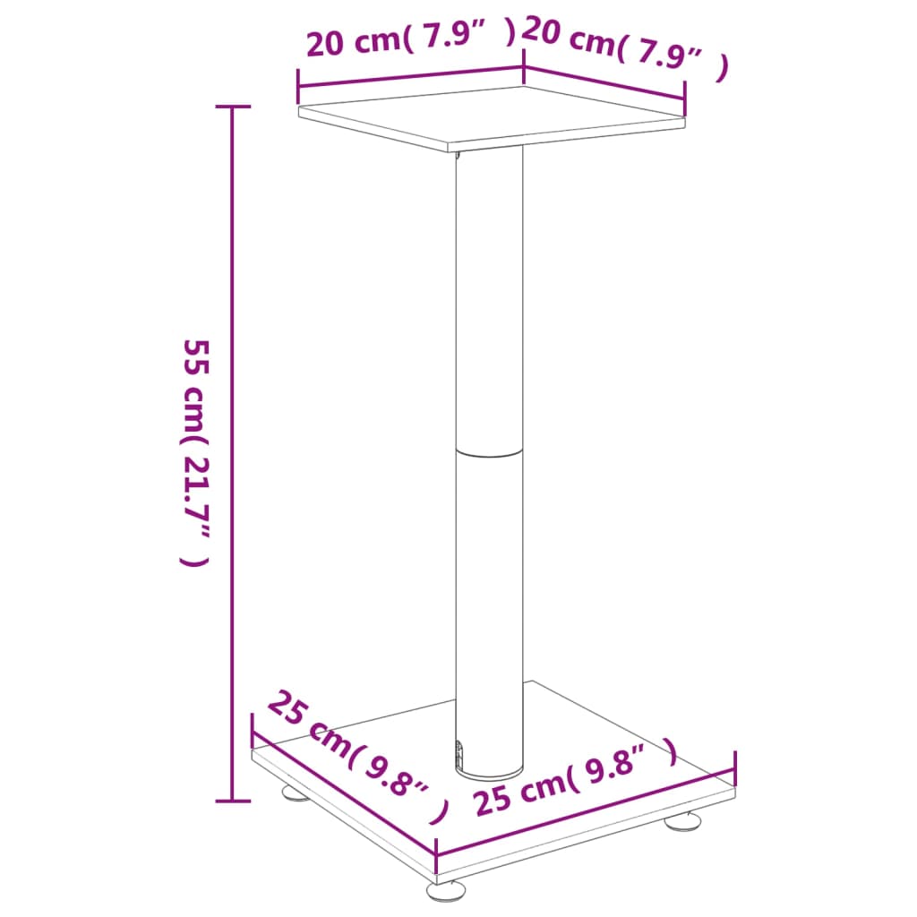8720845762803_g_en_hd_5 vidaXL Speaker Stands 2 pcs Black&Silver Tempered Glass 1 Pillar Design - Image 7