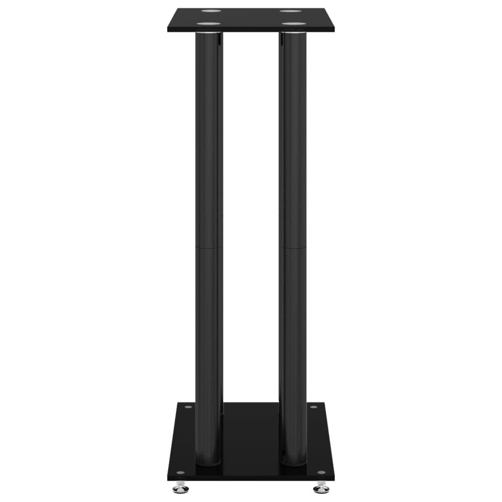 8720845762872_g_en_hd_3 vidaXL Speaker Stands 2 pcs Black Tempered Glass 4 Pillars Design - Image 5