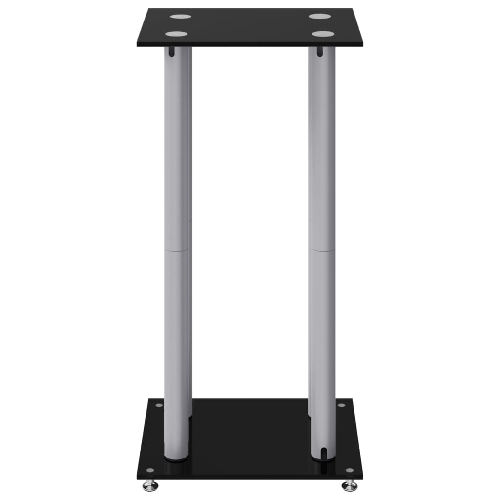 8720845762889_g_en_hd_3 vidaXL Speaker Stands 2 pcs Black&Silver Tempered Glass 4 Pillars Design - Image 5