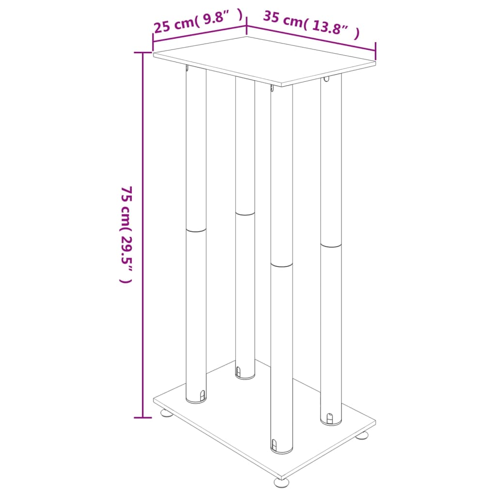 8720845762889_g_en_hd_6 vidaXL Speaker Stands 2 pcs Black&Silver Tempered Glass 4 Pillars Design - Image 8