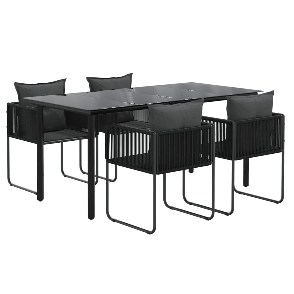 8720845763008_g_en_hd_1 vidaXL 5 Piece Garden Dining Set Black - Image 3