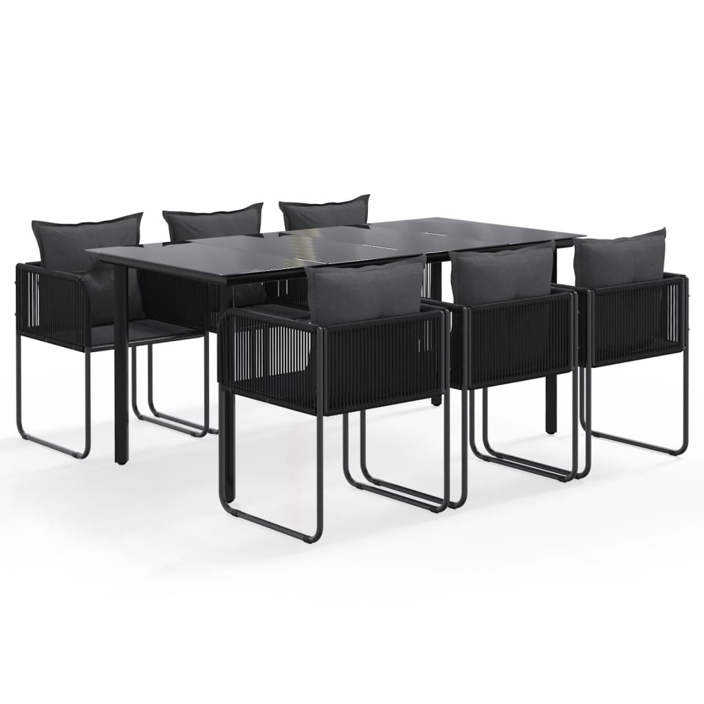 8720845763015_a_en_hd_1 vidaXL 7 Piece Garden Dining Set Black - Image 2