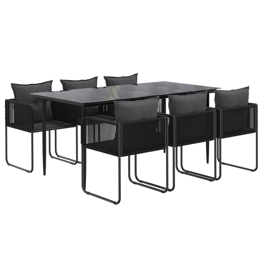 8720845763053_g_en_hd_1 vidaXL 7 Piece Garden Dining Set Black - Image 3