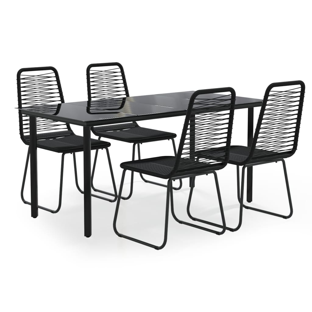 8720845763084_a_en_hd_1 vidaXL 5 Piece Garden Dining Set Black - Image 2