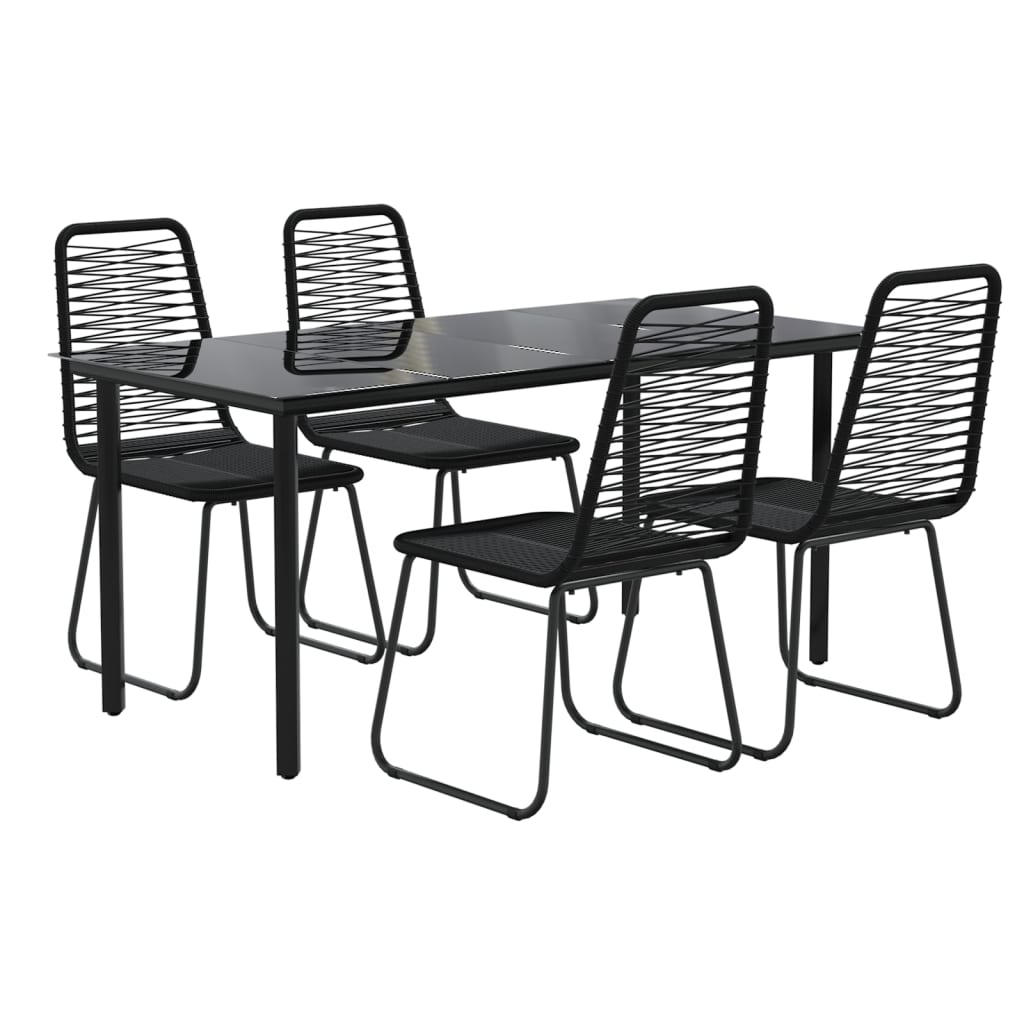 8720845763084_g_en_hd_1 vidaXL 5 Piece Garden Dining Set Black - Image 3