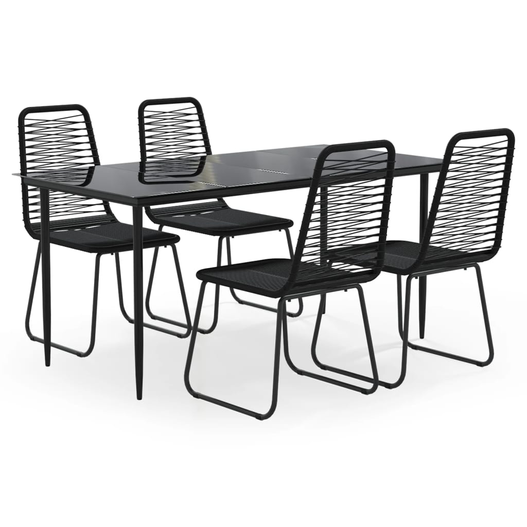 8720845763121_a_en_hd_1 vidaXL 5 Piece Garden Dining Set Black - Image 2