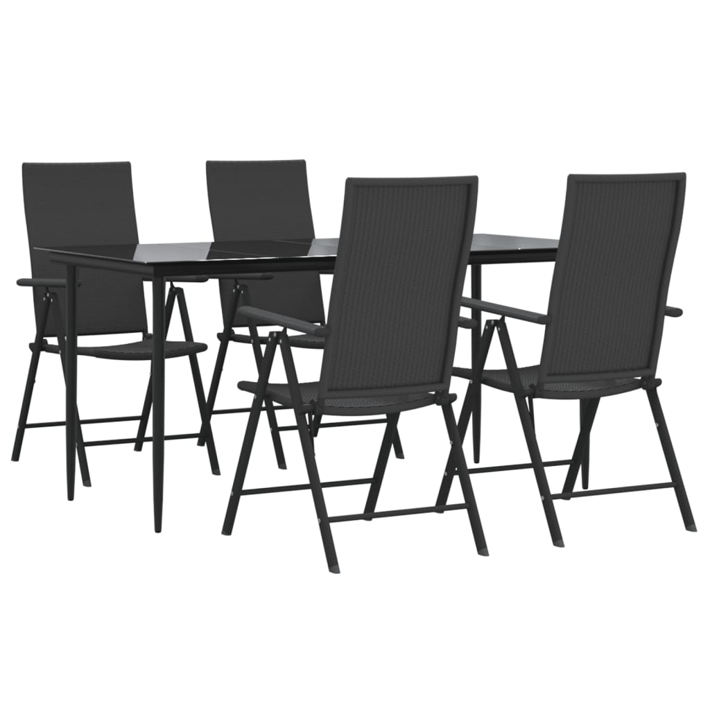8720845763206_g_en_hd_1 vidaXL 5 Piece Garden Dining Set Black Poly Rattan - Image 3