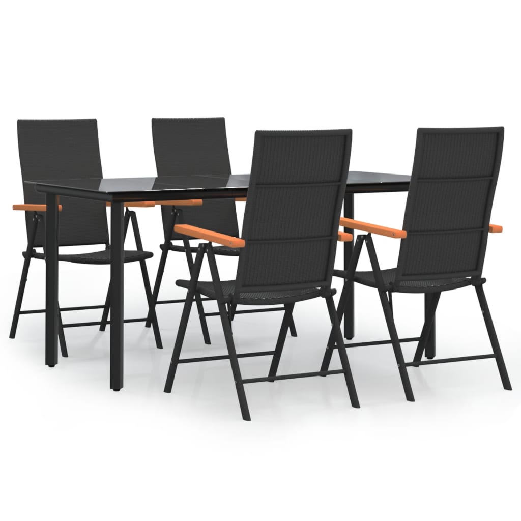 8720845763244_a_en_hd_1 vidaXL 5 Piece Garden Dining Set Black and Brown Poly Rattan - Image 2