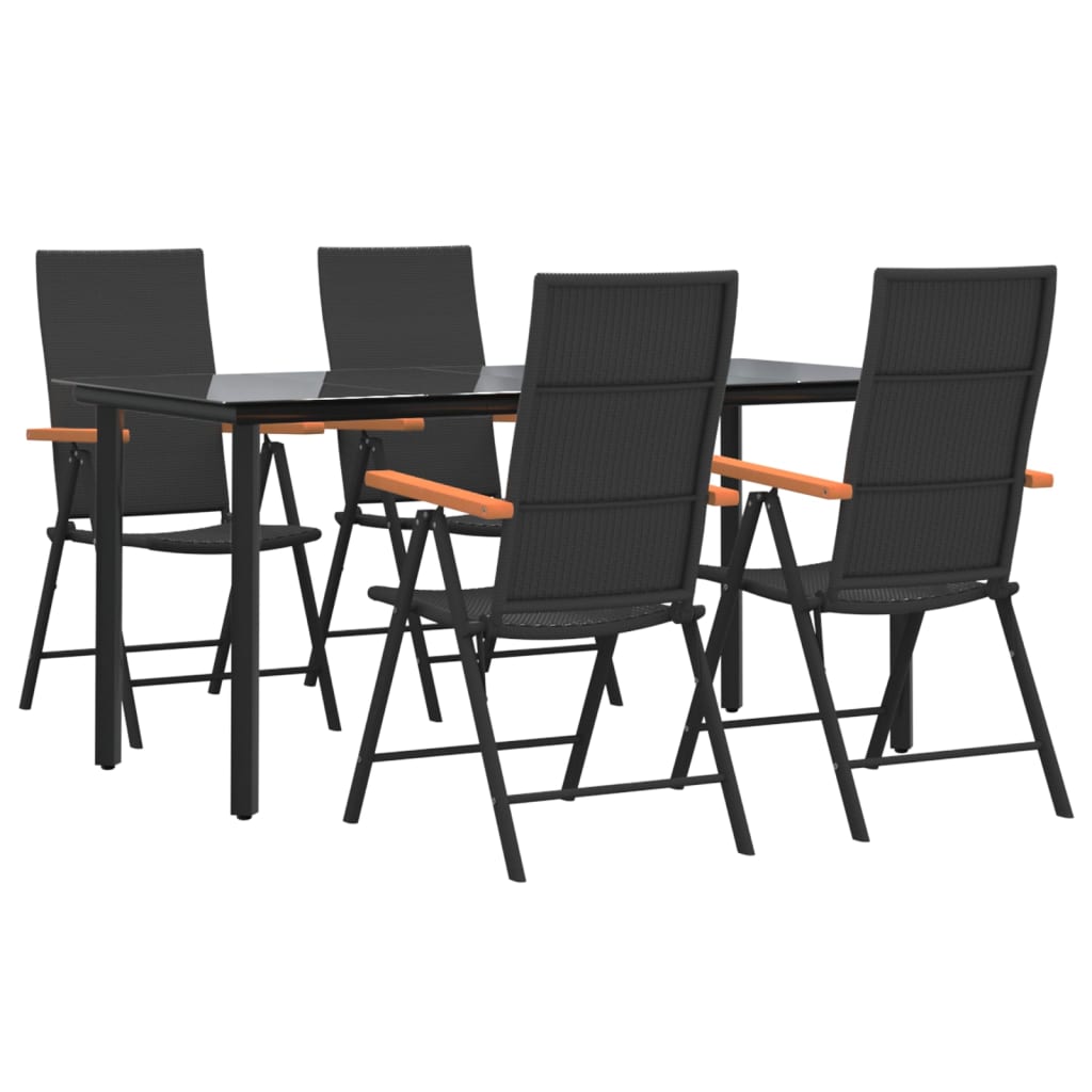 8720845763244_g_en_hd_1 vidaXL 5 Piece Garden Dining Set Black and Brown Poly Rattan - Image 3