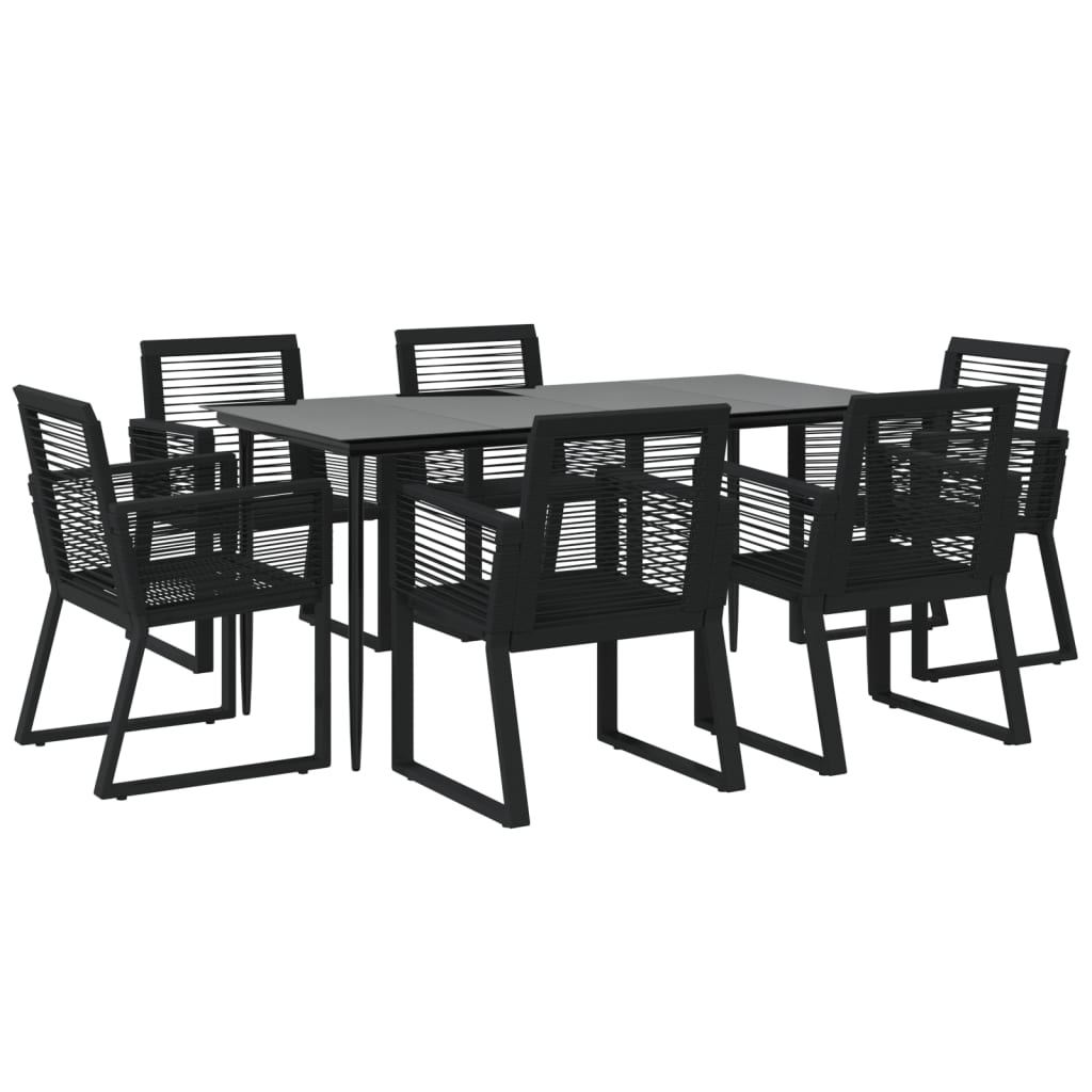 8720845763534_g_en_hd_1 vidaXL 7 Piece Garden Dining Set Black PVC Rattan - Image 3