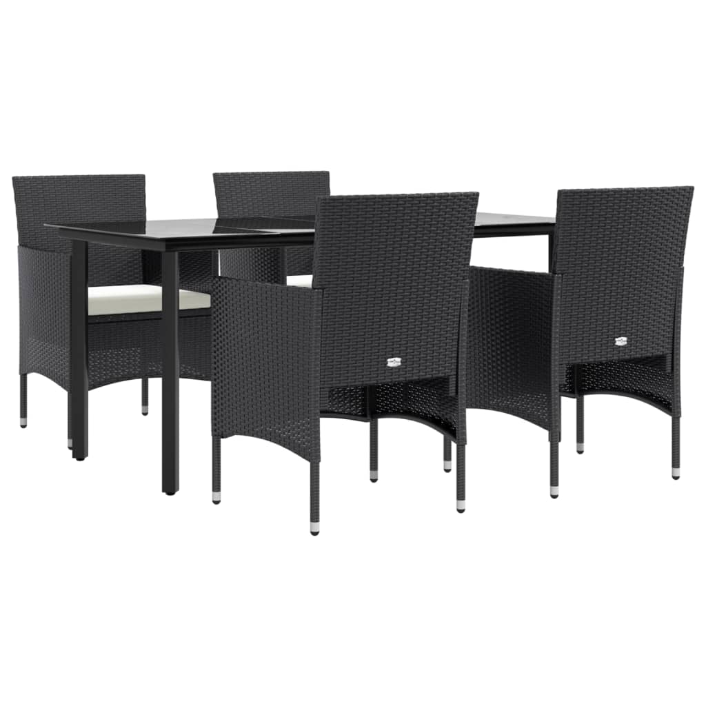 8720845764043_g_en_hd_1 vidaXL 5 Piece Garden Dining Set with Cushions Black - Image 3