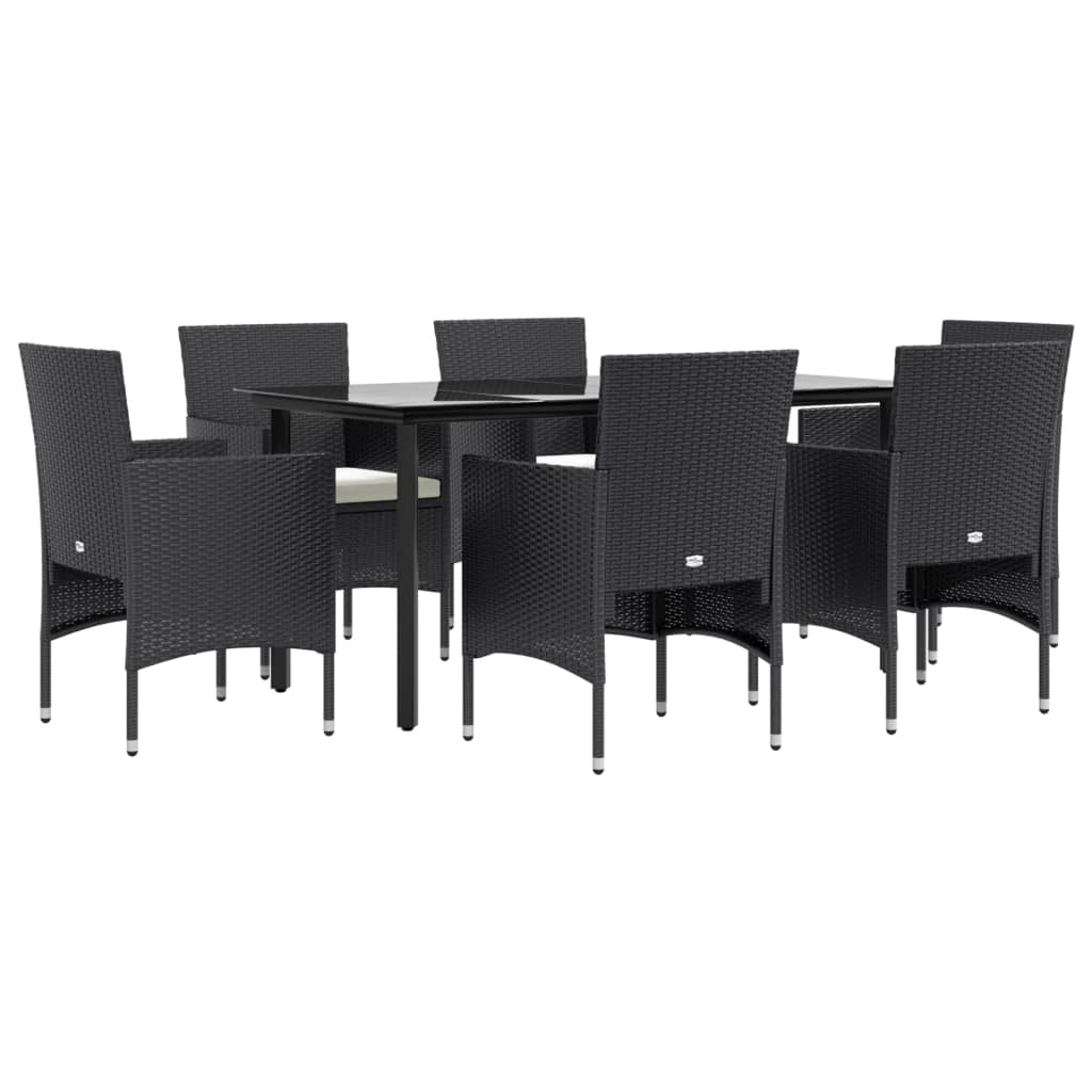 8720845764050_g_en_hd_1 vidaXL 7 Piece Garden Dining Set with Cushions Black - Image 3