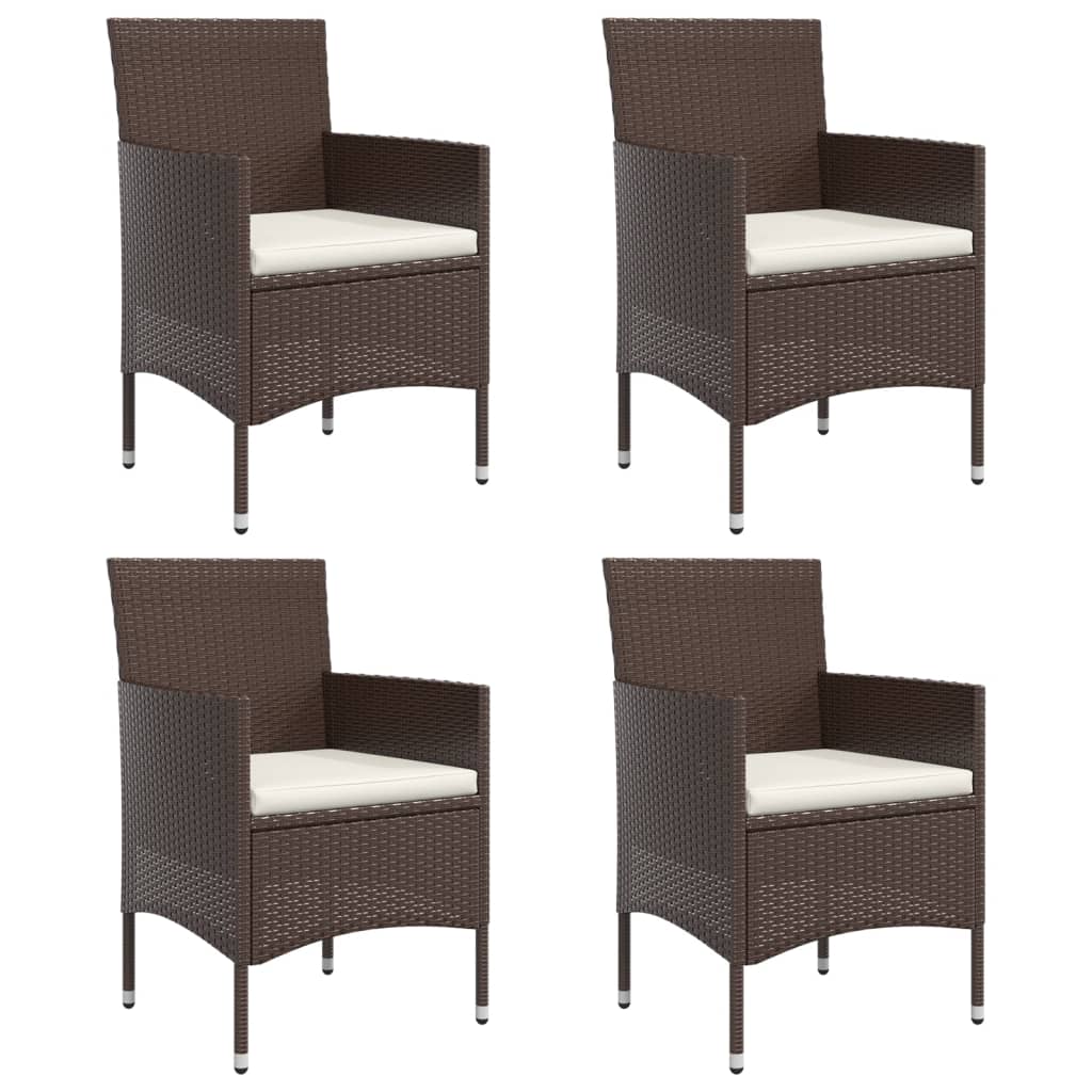 8720845764166_g_en_hd_2 vidaXL 5 Piece Garden Dining Set with Cushions Brown and Black - Image 4