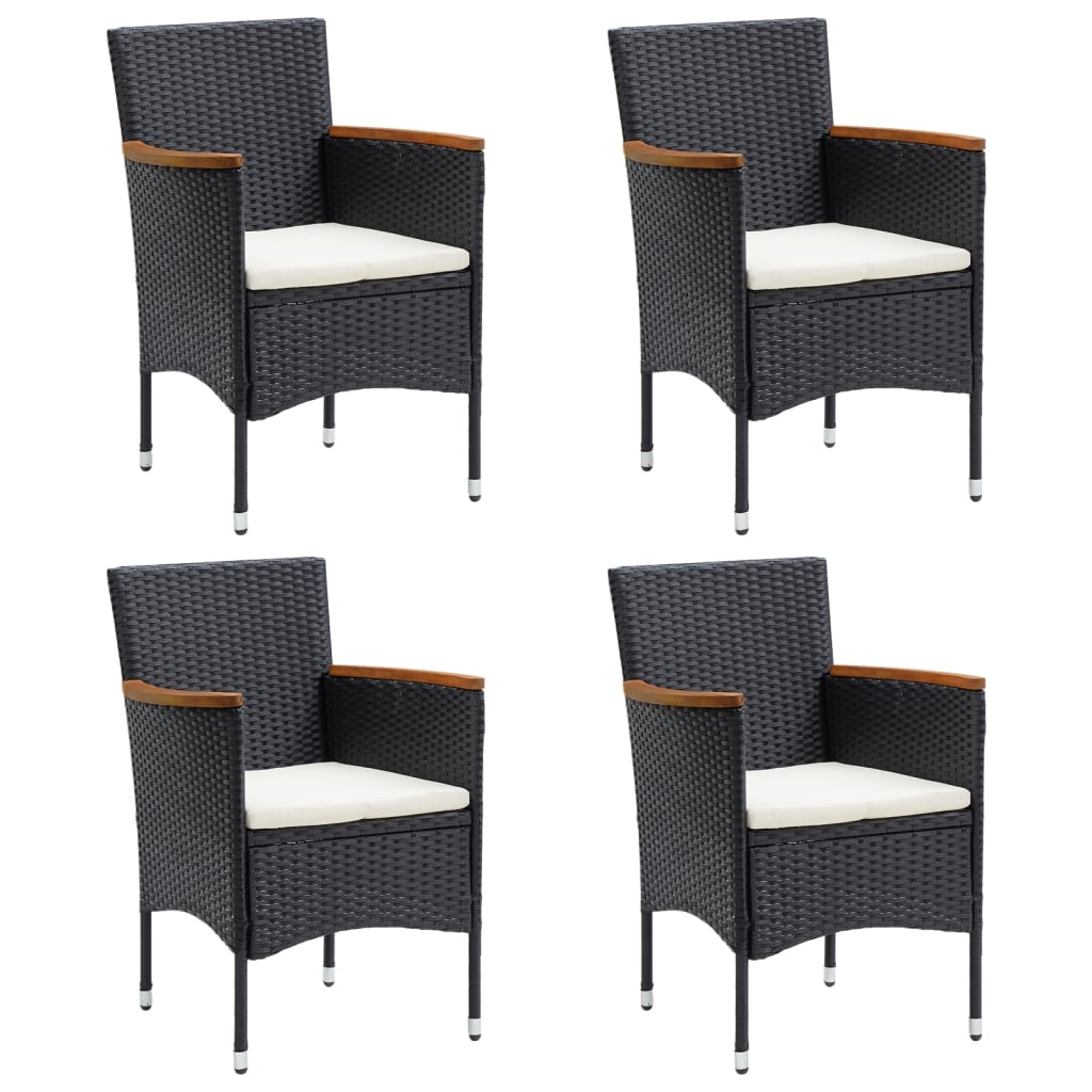 8720845764364_g_en_hd_2 vidaXL 5 Piece Garden Dining Set with Cushions Black - Image 4