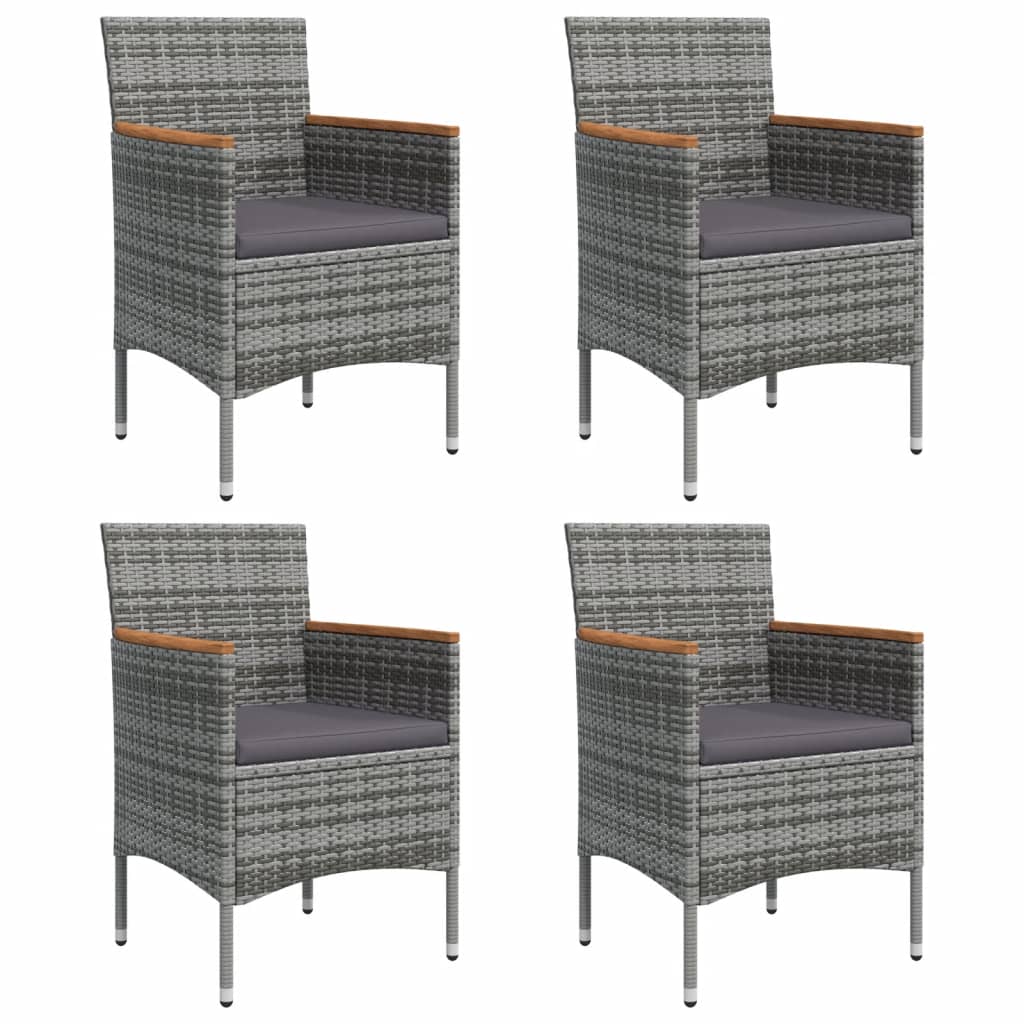 8720845764401_g_en_hd_2 vidaXL 5 Piece Garden Dining Set with Cushions Grey and Black - Image 4